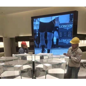 石家莊浪琴店49寸3.5mm液晶拼接屏項(xiàng)目